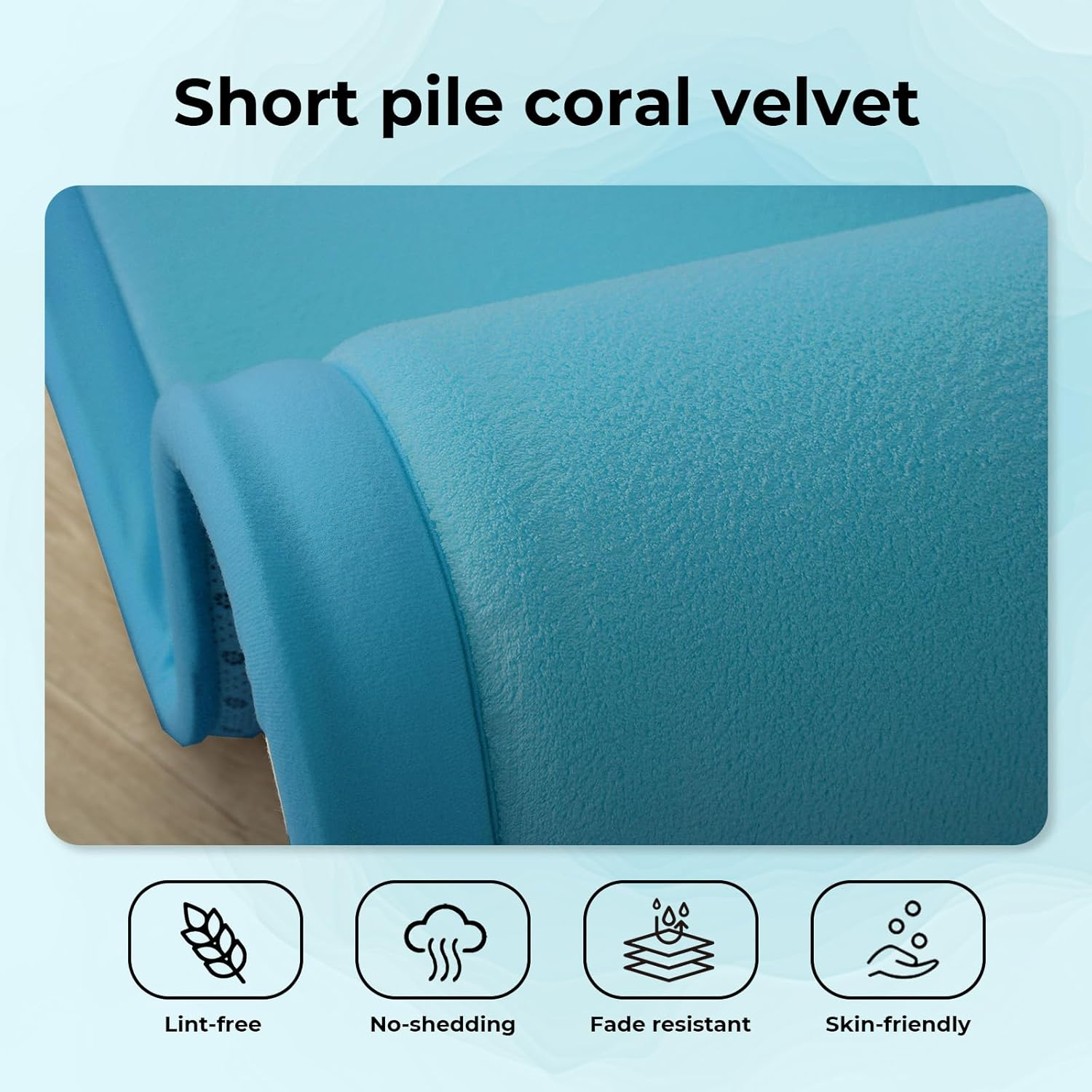 Marlow 120&times;200Cm Coral Velvet Area Rug,3Cm Thick Non-Slip Fluffy Short Pile Crawling Rug, Baby Play Mat,Nursery Modern Washable Soft Rug Yoga Tatami Mat for Children'S Room, Living Room，Bedroom (Blue) image number 3