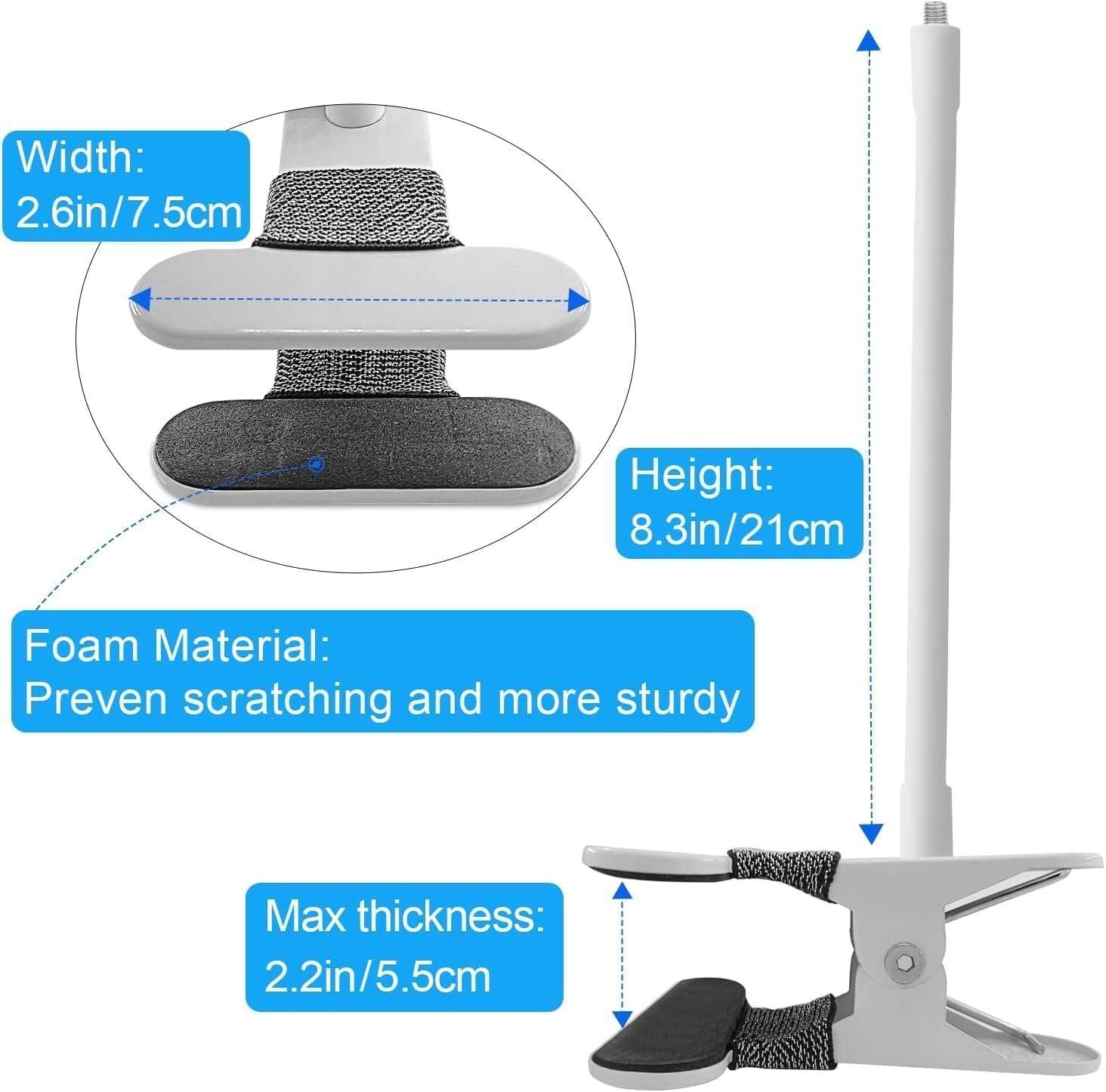 Security Camera Mount for Eufy Solocam S220/C210, Eufycam 2C/2C Pro, 3/S330, 3C/S300 Security Camera and Other Cameras with 1/4 Threaded Hole, Sturdy Flexible Clip Mount without Tools image number 4