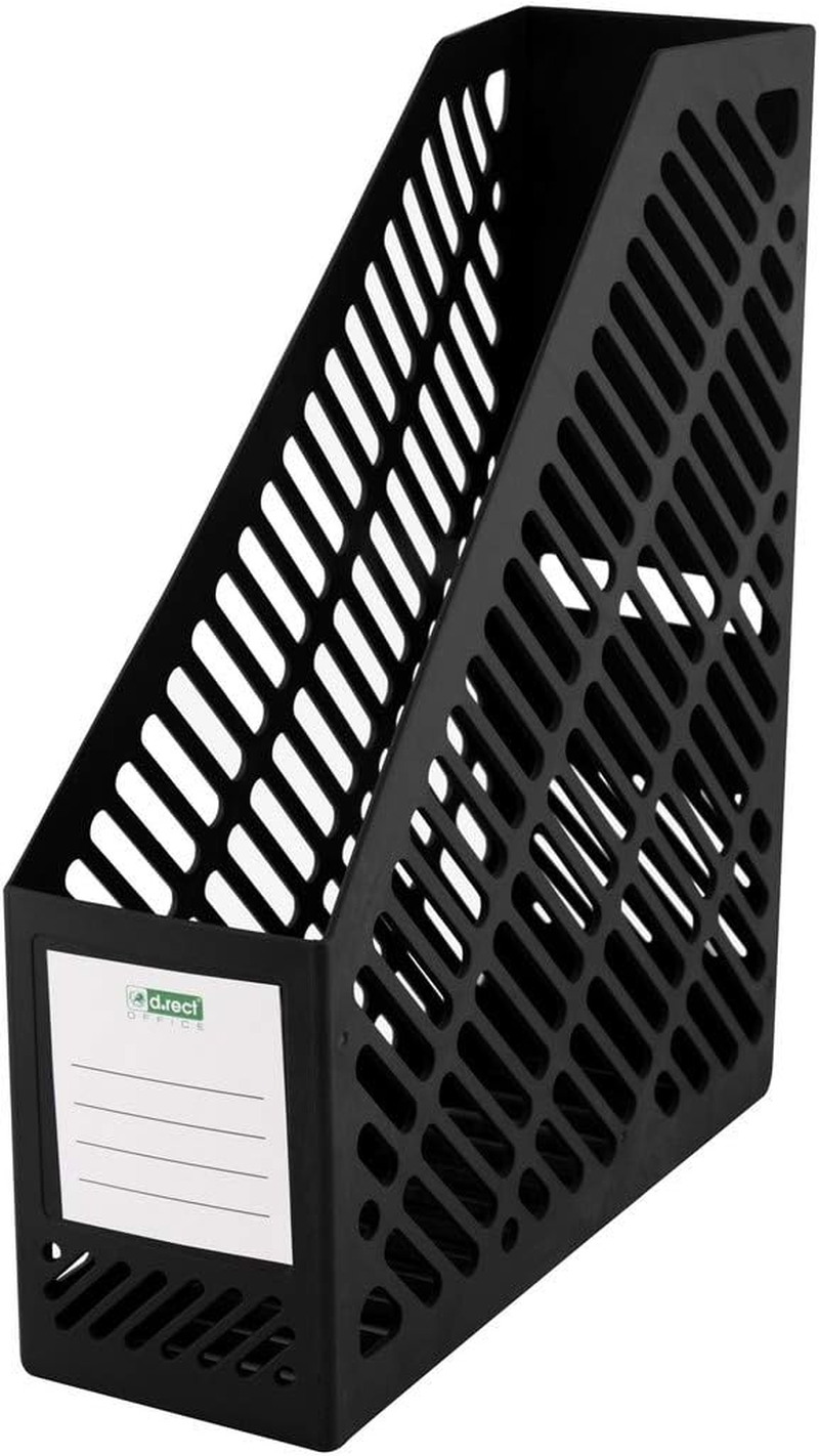 D.RECT Magazine Rack in Classic Design for Organised Storage of Documents, Booklets and Folders up to A4 - C4 Width 90 Mm Grey