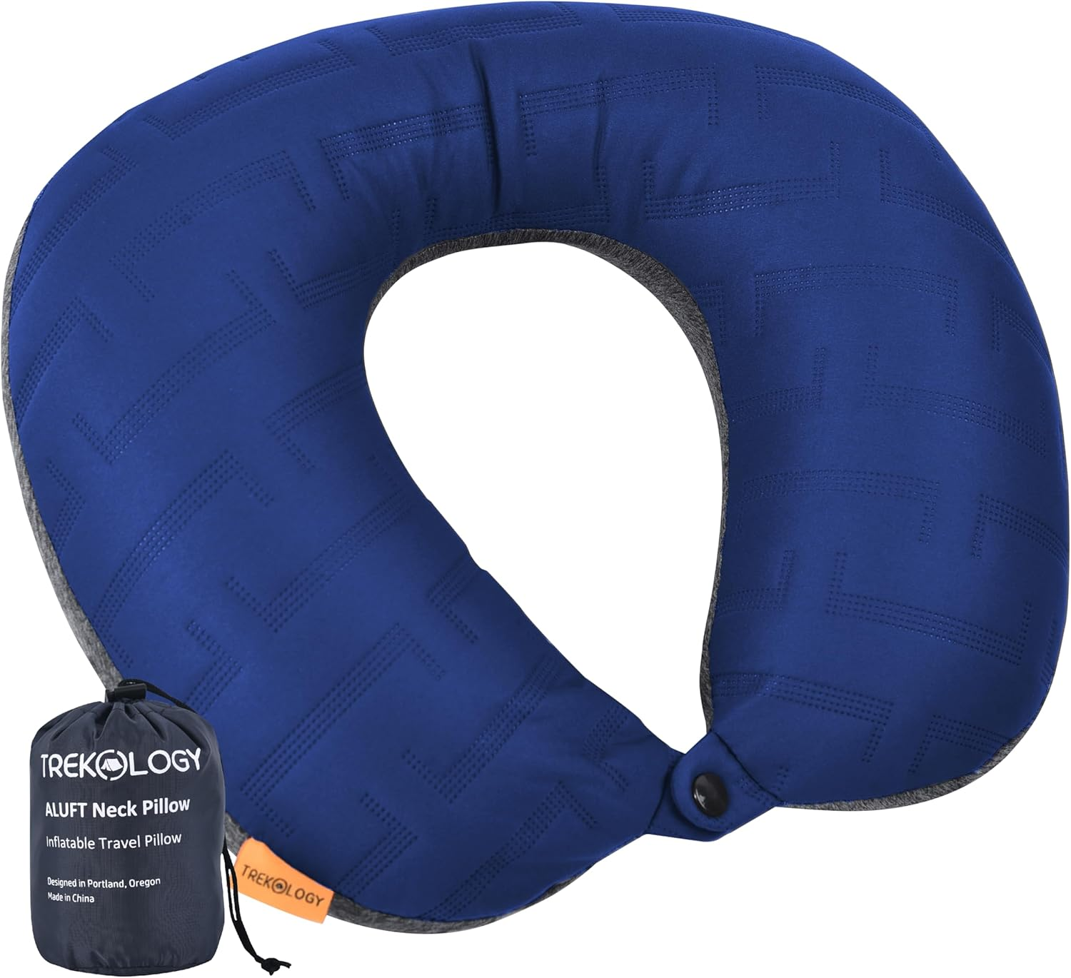 TREKOLOGY Inflatable Neck Pillow for Sleeping with Removable Pillow Covers, Inflatable Travel Pillow for Airplanes, Inflatable Neck Pillow Airplane, Travel Neck Support Pillow Blow up Pillow