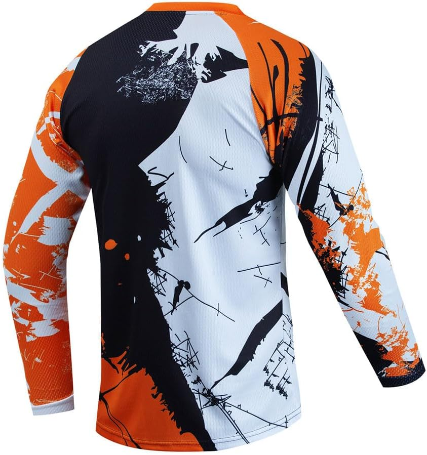 Dirt Bike Jersey for Youth, Kids Mountain Bicycle Shirt Long Sleeve for Motorcycle Motocross BMX Moto Mx Offroad Racing