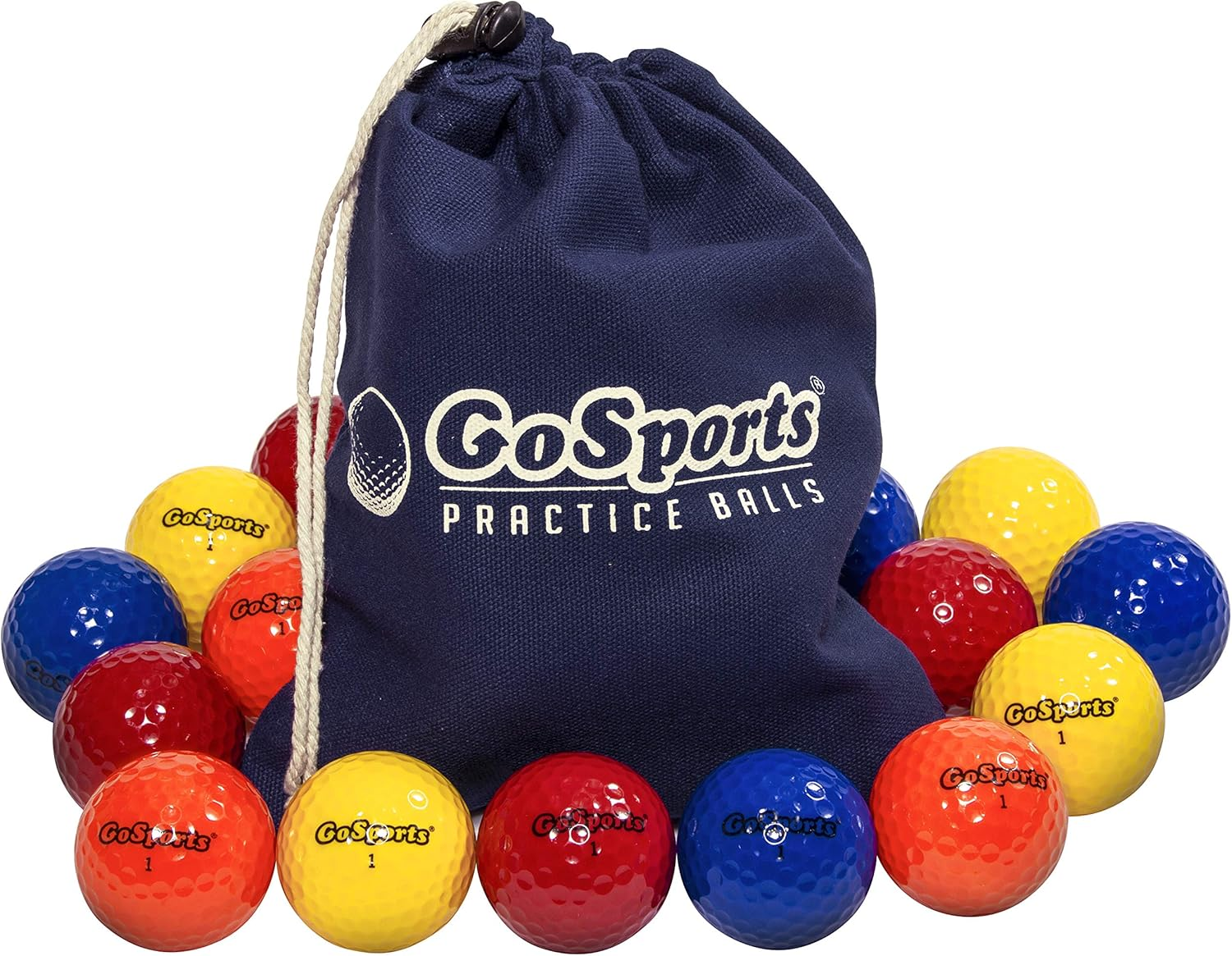 Gosports All Purpose Golf Balls for Play or Practice - Choose 16 or 32 Packs with Tote Bag image number 2