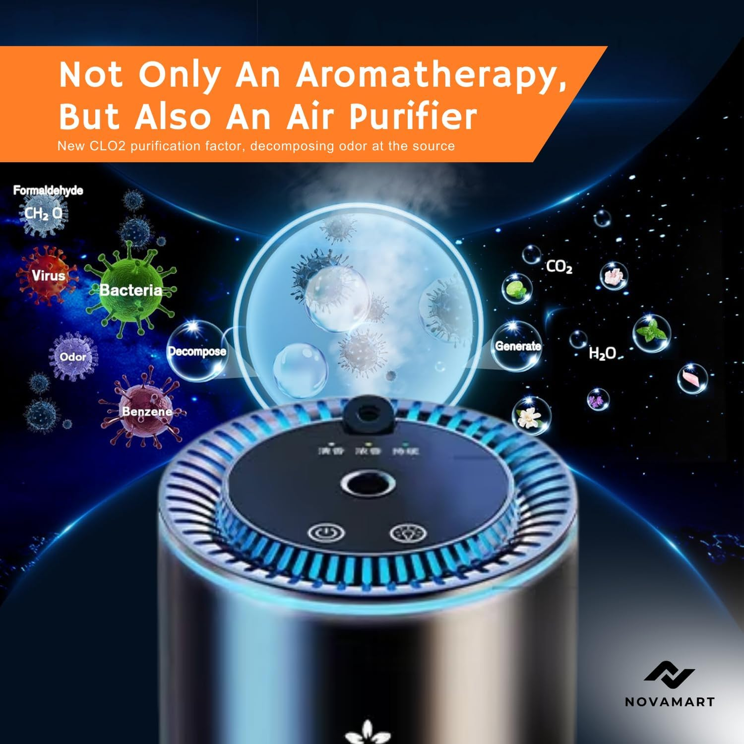 Essential Oil Diffuser &ndash; Aluminum Alloy & PC Aromatherapy Device with USB & Type-C Charging, 3-Speed Mist Control, Portable & Quiet Scent Machine for Home, Office, Travel &ndash; MSD Certified image number 5