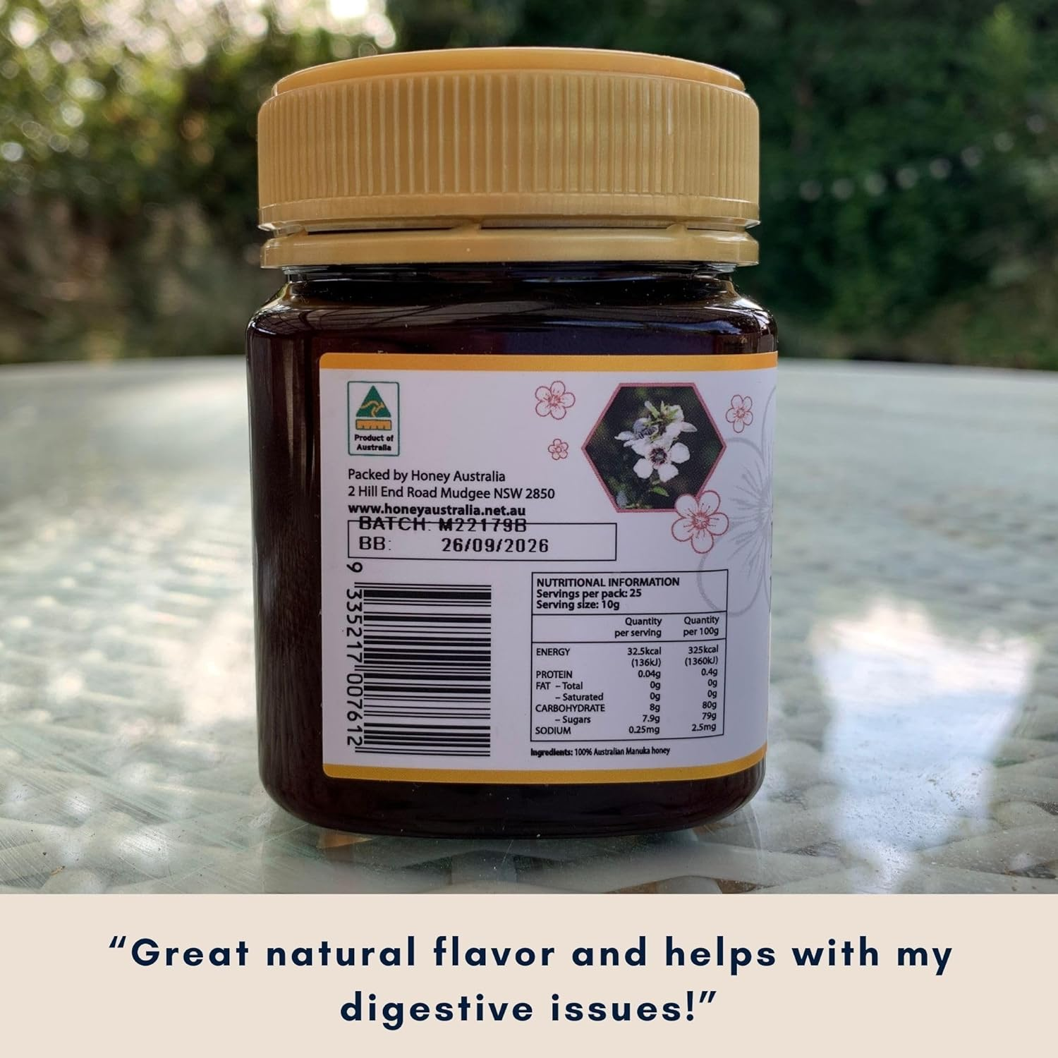 Manuka Honey MGO 514+ | Raw, Organic, Pure Certified Australian Honey for Immunity Support & Vitality | Natural Sweetener & Health Boost | Medical Grade, Nutrient-Rich Honey | 250G image number 4