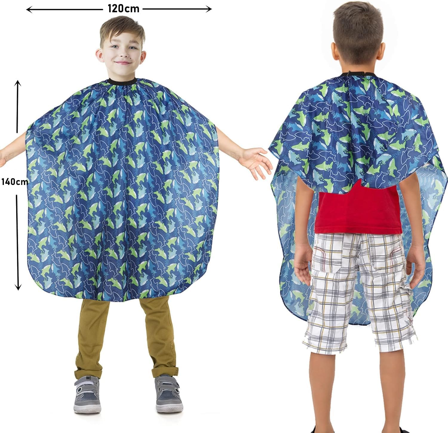 Barber Cape with Neck Duster Brush, Professional Salon Hair Cutting Cape with Adjustable Snap Closure image number 1