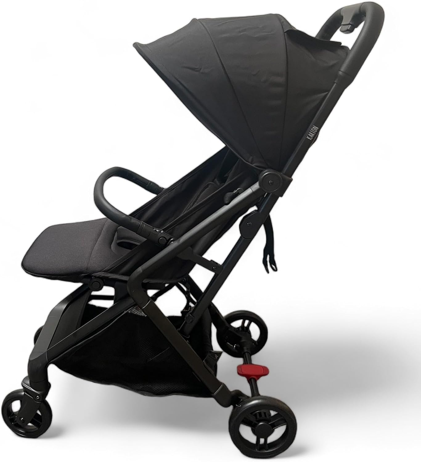KARION Pro Travel Stroller &ndash; Lightweight & Compact, Adjustable Recline & Footrest, All-Terrain Wheels, Storage Basket, SPF 50 Sunshade, Detachable Belly Bar & Parent Cup Holder for On-The-Go Families image number 2