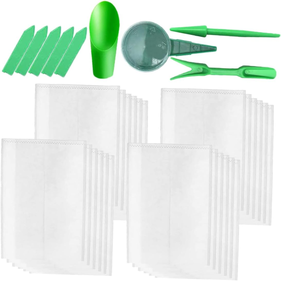 SUPVOX Planting Bags for Succulent Vegetable Herb Growing Non-Woven Plant Nursery Pouches Garden Supplies Grow Bags Flap Biodegradable image number 6