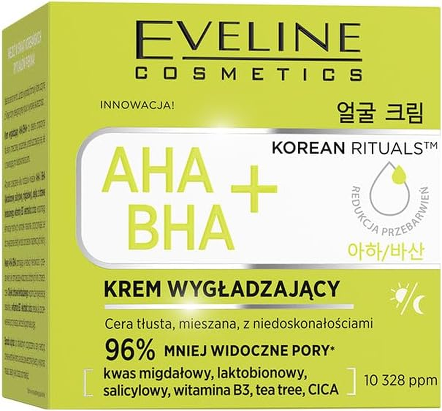 Eveline Cosmetics Korean Rituals Korean Rituals Smoothing Face Cream AHA/BHA+ - Reduces Impurities, Brightens Pigment Spots, Regulates Sebum Production
