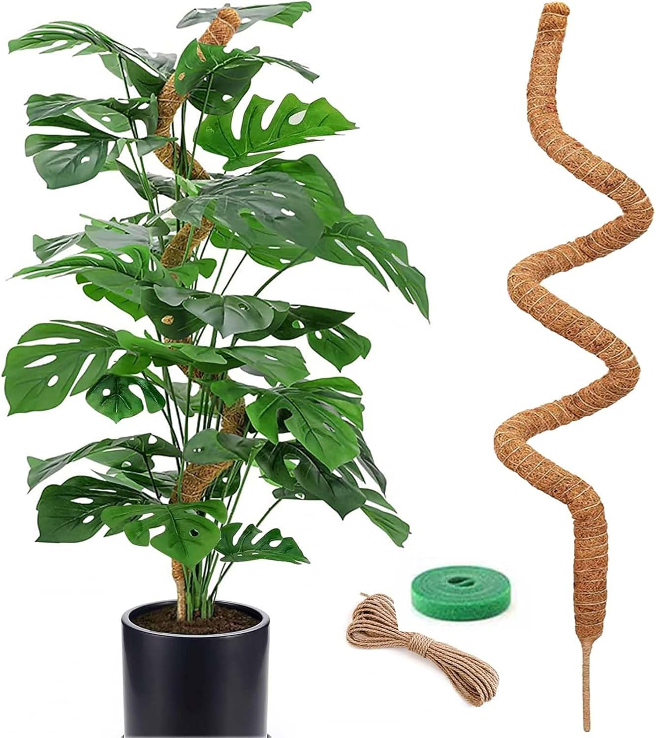 150Cm Moss Pole, Bendable Moss Pole for Plants Monstera, Tall Moss Poles for Climbing Plants Indoor, Large Moss Pole Support, Garden Trellis Stick Stakes for Plant