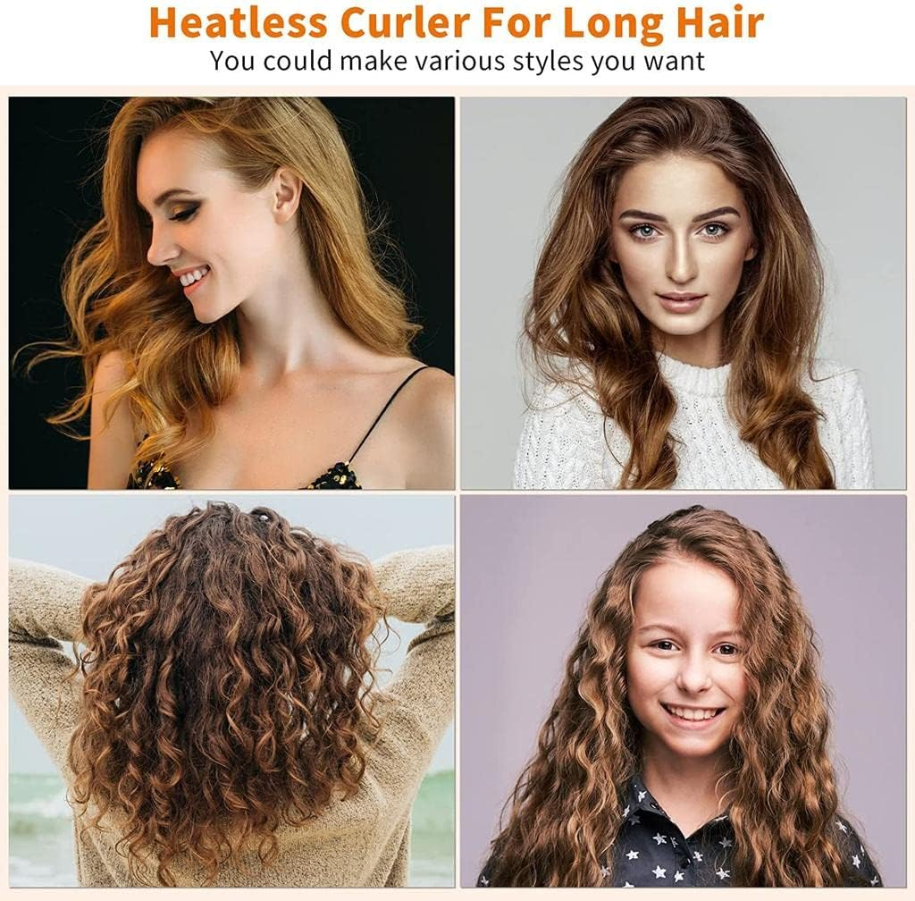 Namvo Heatless Curling Rod, Silk Heatless Hair Curlers Headband Wave Curls Lazy Curler for Women'S Long Medium Hair Curler Hair Styling Brown image number 3