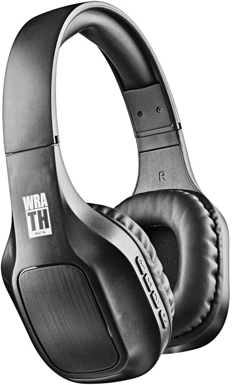 NGS ARTICA Wrath Black - Supra-Aural Wireless Headphones, Compatible with Bluetooth Technology, Built-In Microphone, 10 Hours Battery Life, Colour Black image number 2