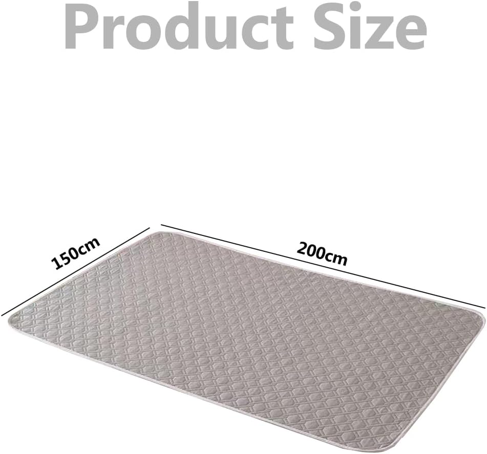 Leak Proof Mattess Protector Pad/Absorbent Bed Pad,Washable Mattress for Incontinence for Senior Children 150 X 200Cm Light Grey image number 6