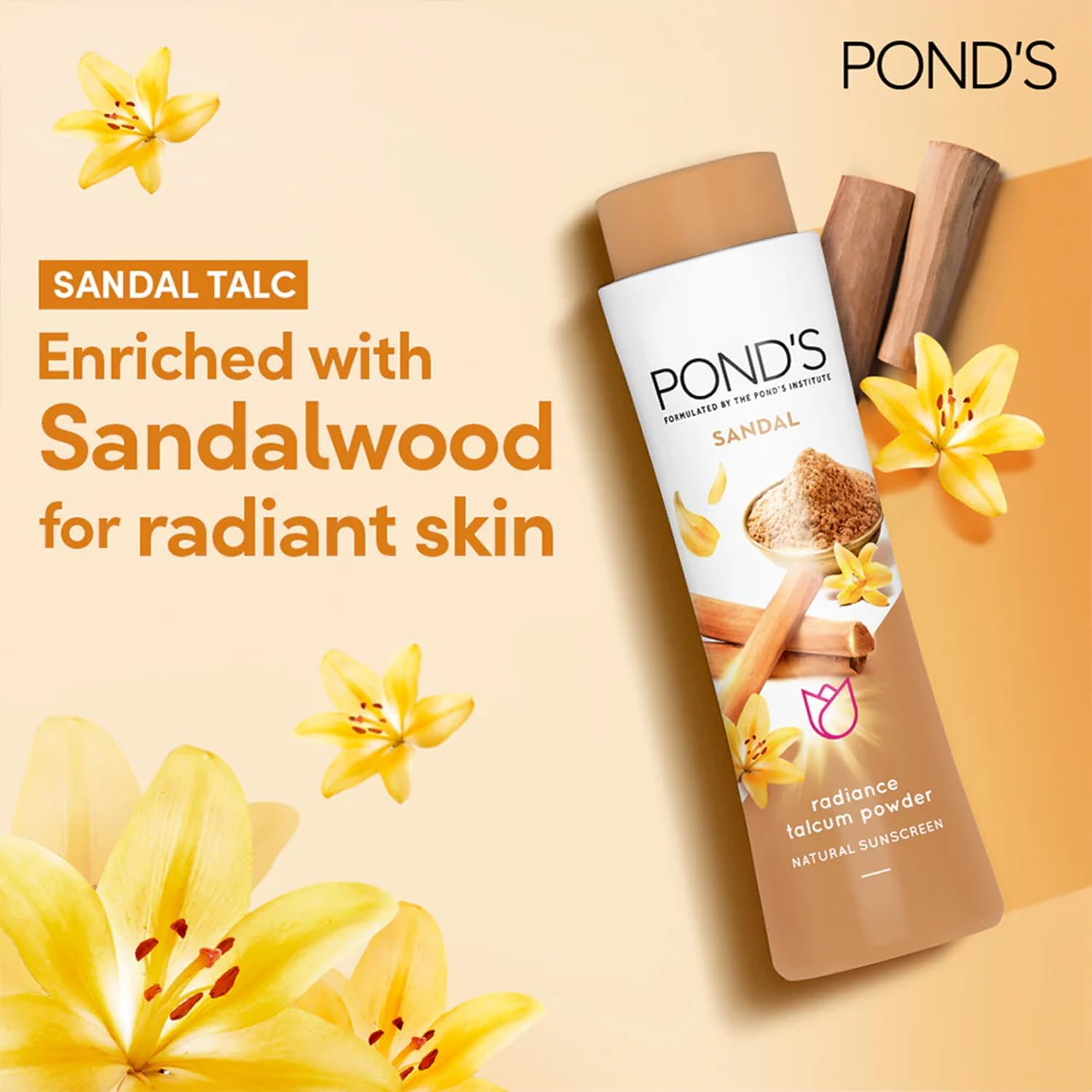 POND'S Sandal Radiance Talc 100Gm - India image number 2