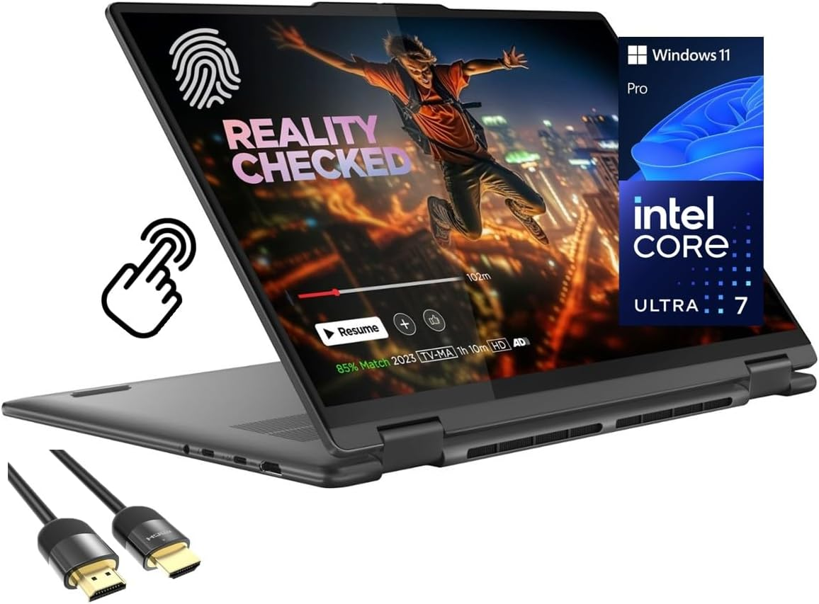 Lenovo Yoga 7I 2-In-1 Laptop, 16" 2K Touchscreen Display, Core Ultra 7 155U (Up to 4.80 Ghz), 16GB DDR5, 1TB Pcie SSD, Wi-Fi 6E, Backlit KB, FP Reader, TB 4, Webcam, Keypad, PDG HDMI, Win 11 Pro image number 4