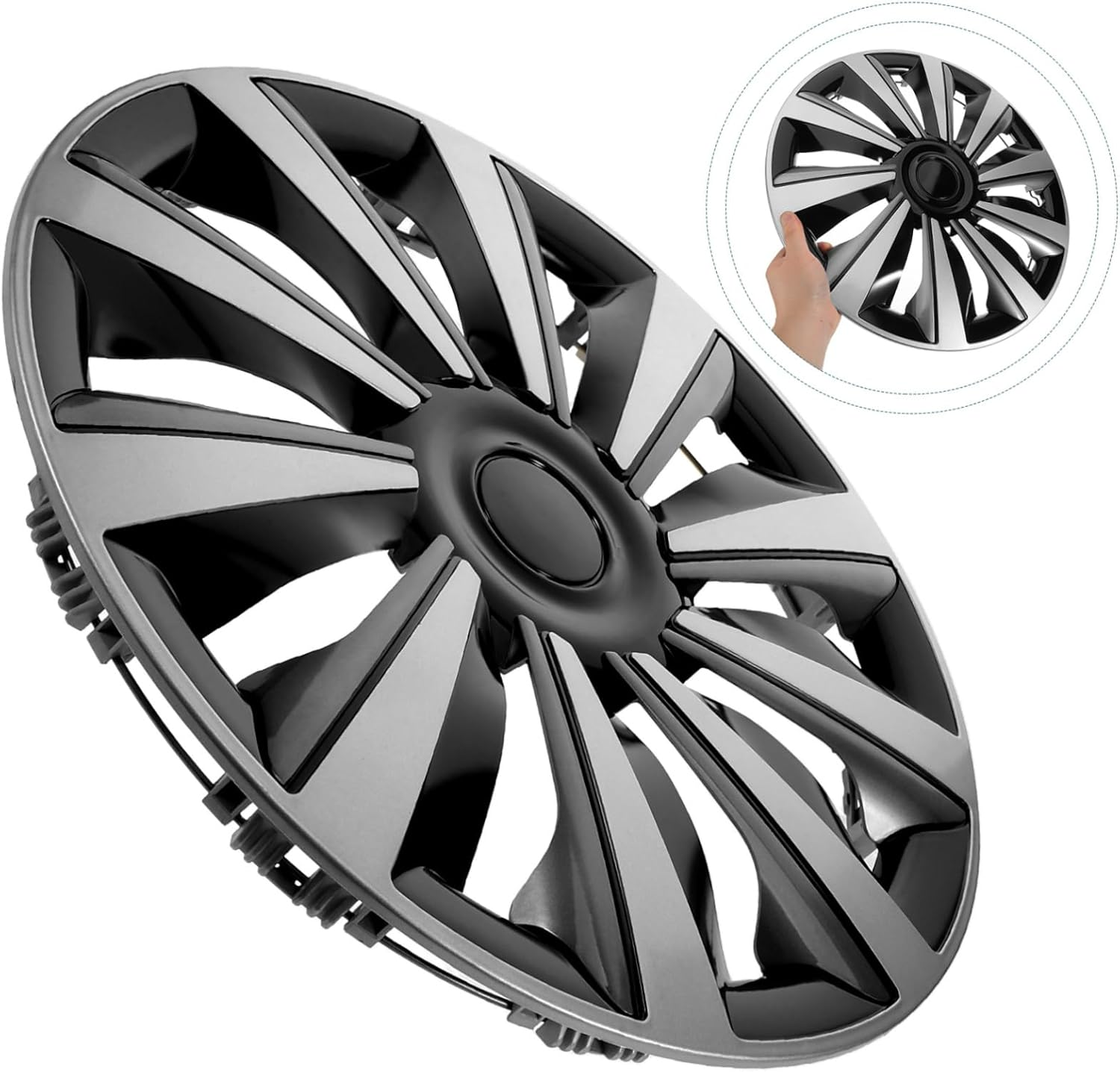 ULTECHNOVO Hubcaps Car Wheel Cover Steel Rim Decorative Hubcap Wheel Rim Protection