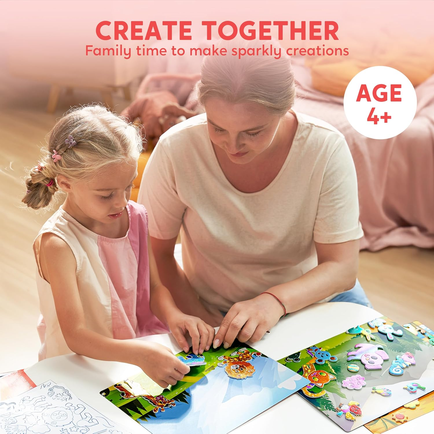 Klever Kits Foil Art Kit for Kids - Arts & Crafts Supplies, Mess Free Coloring, Animal Foil Foam Stickers, Creative Travel Toys, Birthday Gifts for Boys & Girls Ages 4 and Up image number 2