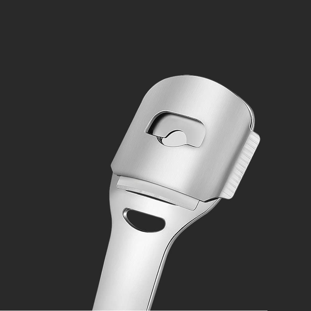 ZIZZON Foot Care Pedicure Callus Shaver Hard Skin Remover Foot Scraper Heel Scraper Wood Handle 10 Blades image number 6