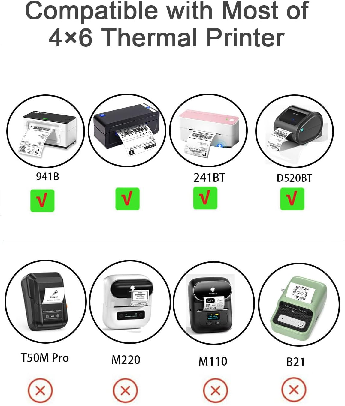 1.5 X 1.5 round Thermal Labels, 1.5 Inch round Thermal Sticker Labels for Business and Home, Circle Thermal Printer Labels for DIY Logo Design, Thanks Card, 500 PCS, 1 Roll image number 7