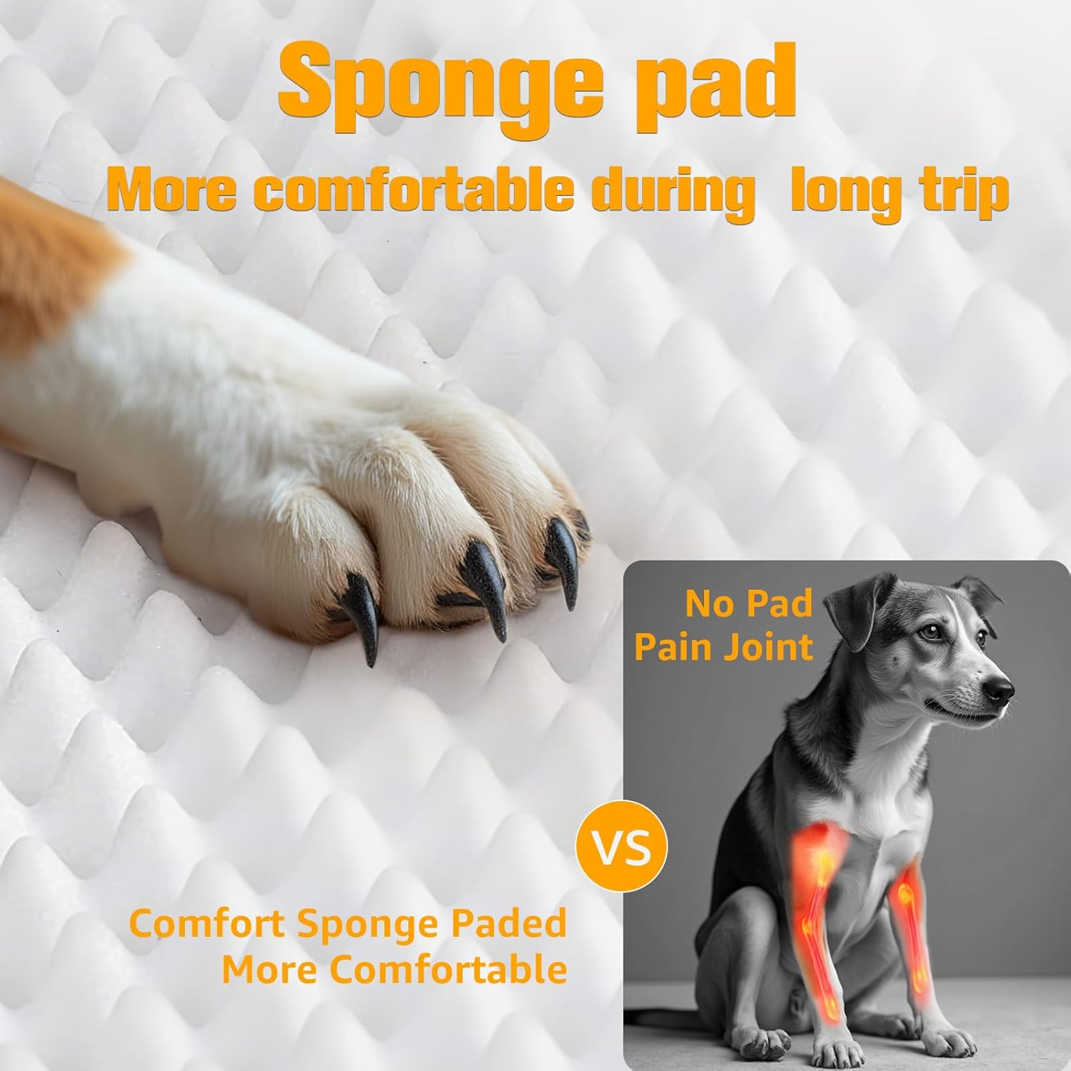 PETICON Large Dog Car Seat, Back Seat Extender for Dogs with 3 Mesh Windows, Waterproof Medium Carseat for Dogs with Hard Bottom, Pet Seat Cover for Cars, Trucks and Suvs (Black) image number 1