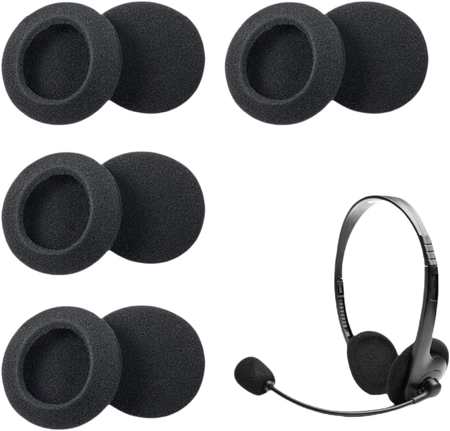 8 Pcs Headphone Ear Cushion, 55Mm Replacement Headphone Covers for Office Telephone, Gaming Headset, Sponge Ear Pads with Excellent Elasticity and Durability. image number 1