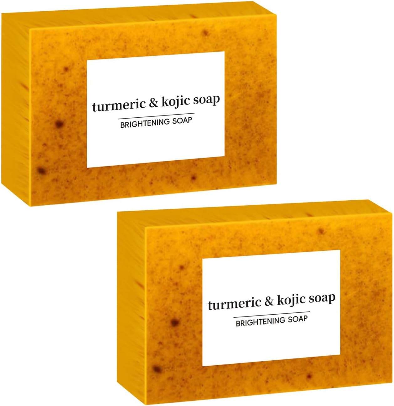 2Pcs Lemon Turmeric and Kojic Acid Soap Bar, 100G, Turmeric Soap Bath Cleansing Soap, Natural Ingredients Containing Lemon and Vitamin E, Brightening and Restoring Skin Vitality image number 1