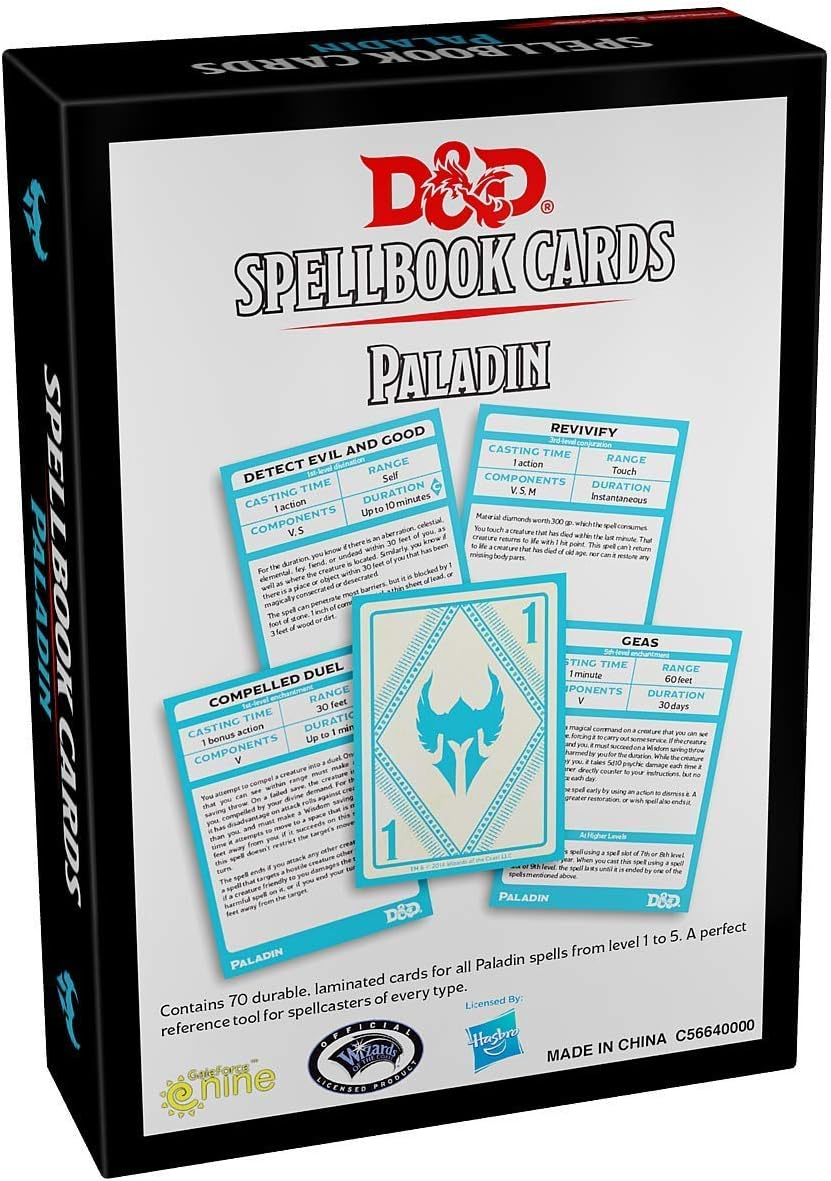 D&D Spellbook Cards: Paladin Deck (69 Cards)