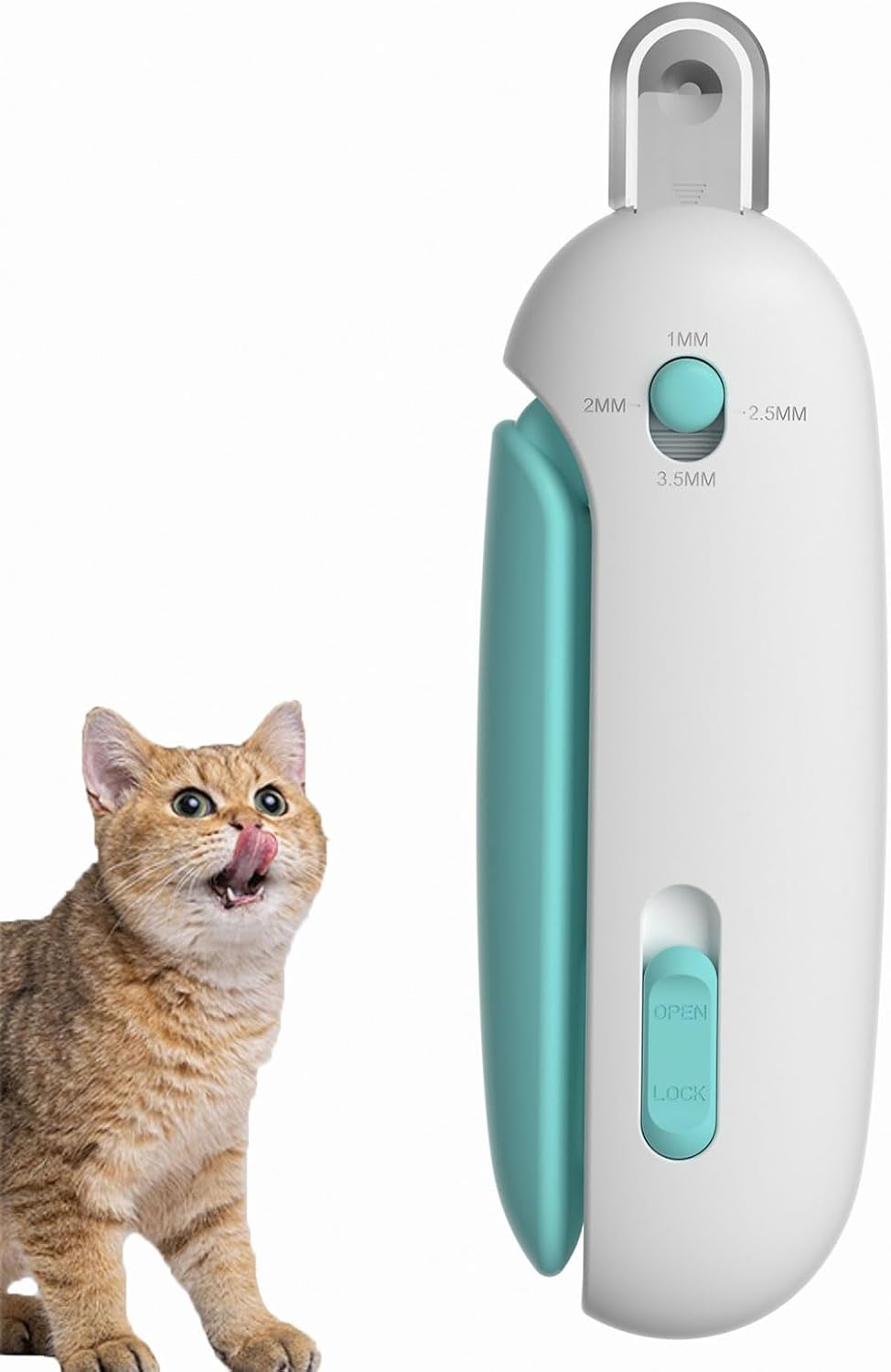 RIBHNXHI Dog Cat Nail Trimmer, Adjustable Pet Nail Clippers with File for Claw Care image number 2