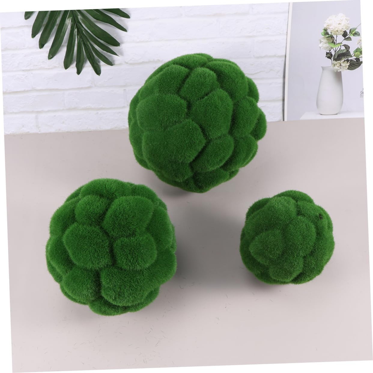 Artificial Balls Moss Ball Adornment for Wedding Home Office Small Garden Decor image number 1