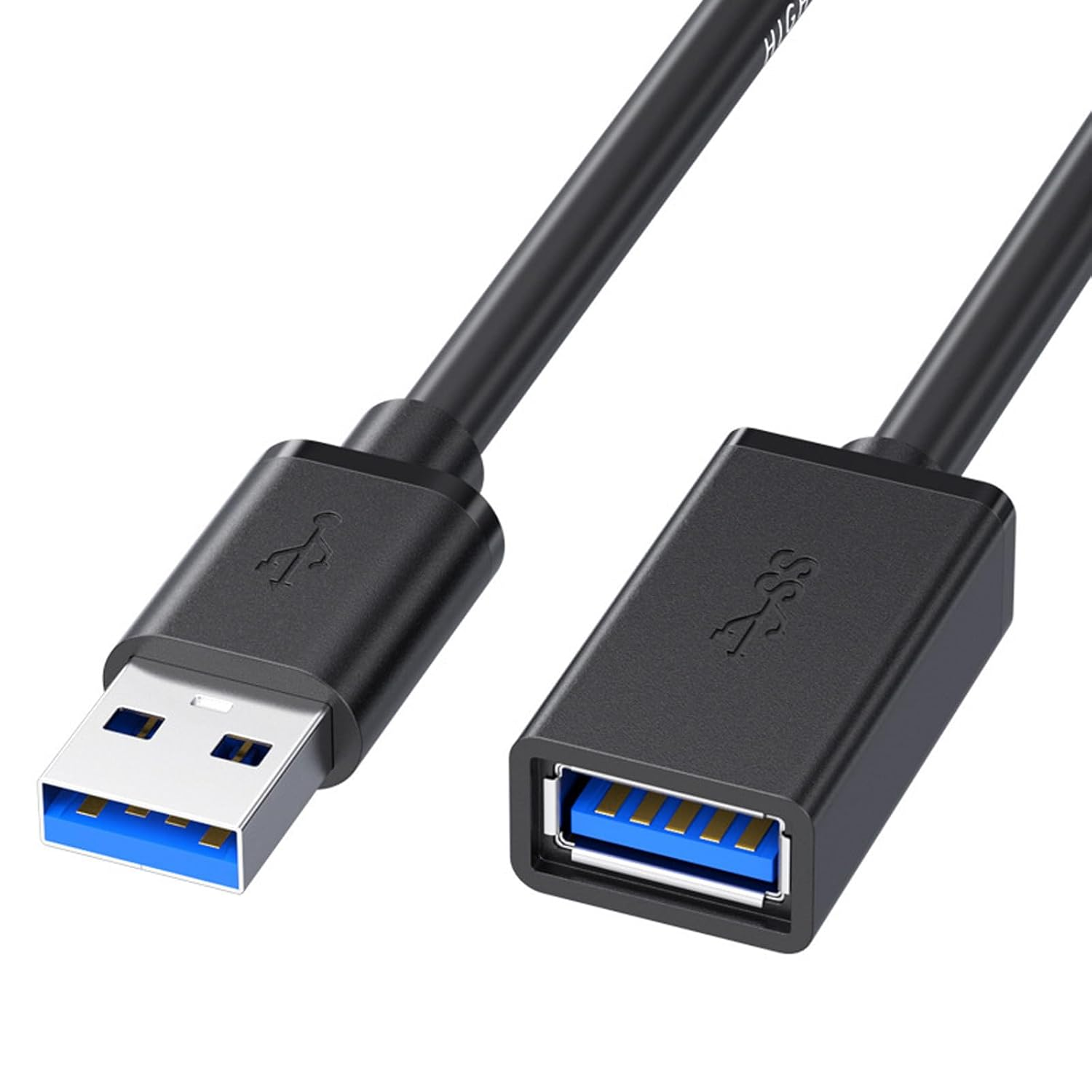 [2 Pack] T Tersely 2M USB Extension Cable Type a 3.0 Extender Cord, Male to Female High Speed Data Transfer Lead Compatible with USB Flash Drive, Keyboard, Wifi Adapter, PS5/4, Xbox, VR, Controller