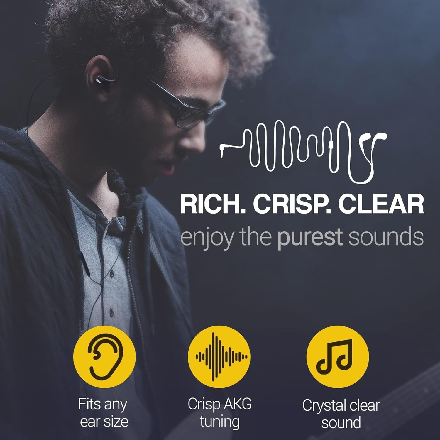 In-Ear AKG Wired Earbuds with Microphone &ndash; USB-C Earbuds with Braided Cable &ndash; AKG Headphones with Mic Compatible with Samsung Galaxy S24 Ultra, S24+, S24, S23, S22, S21, S10, S10E & Iphone 15 Series image number 6