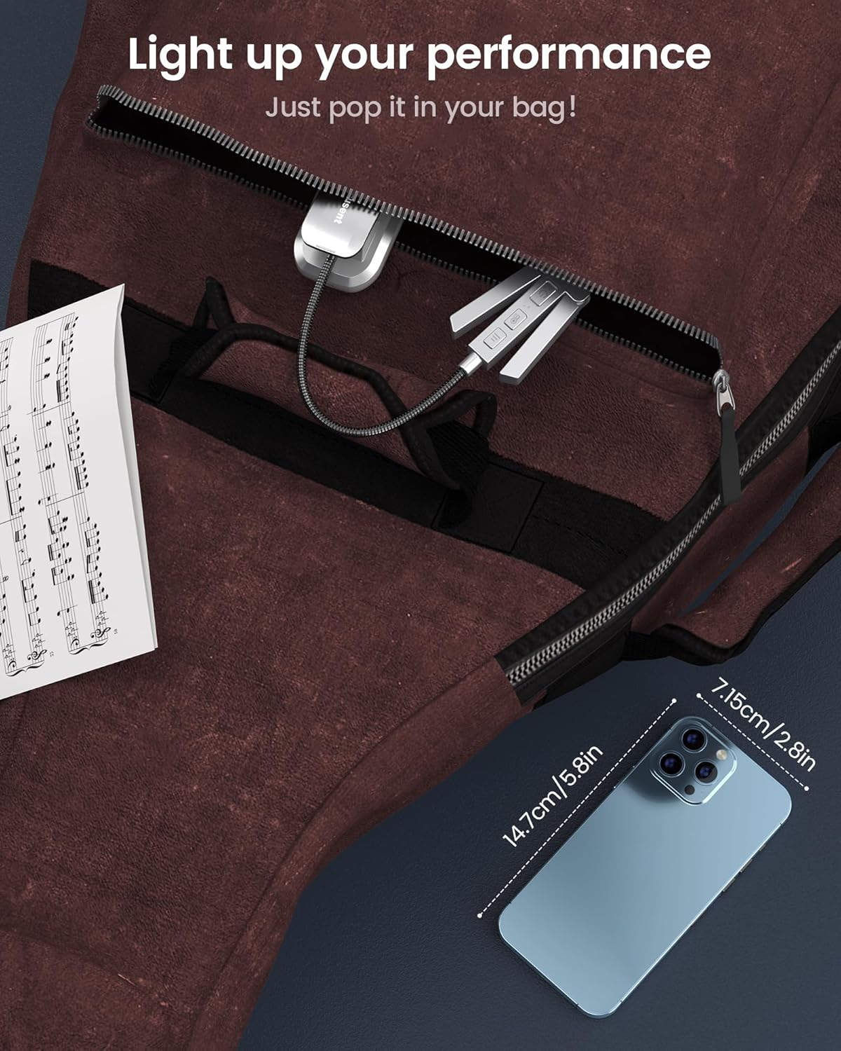 Glocusent Innovative Tri-Head Book Light for Reading in Bed, 3 Colors & 5 Brightness Levels, 1000Mah Rechargeable Reading Light with 30-Min Timer, 10-100Hrs, Partner Friendly, Perfect for Book Lovers image number 1