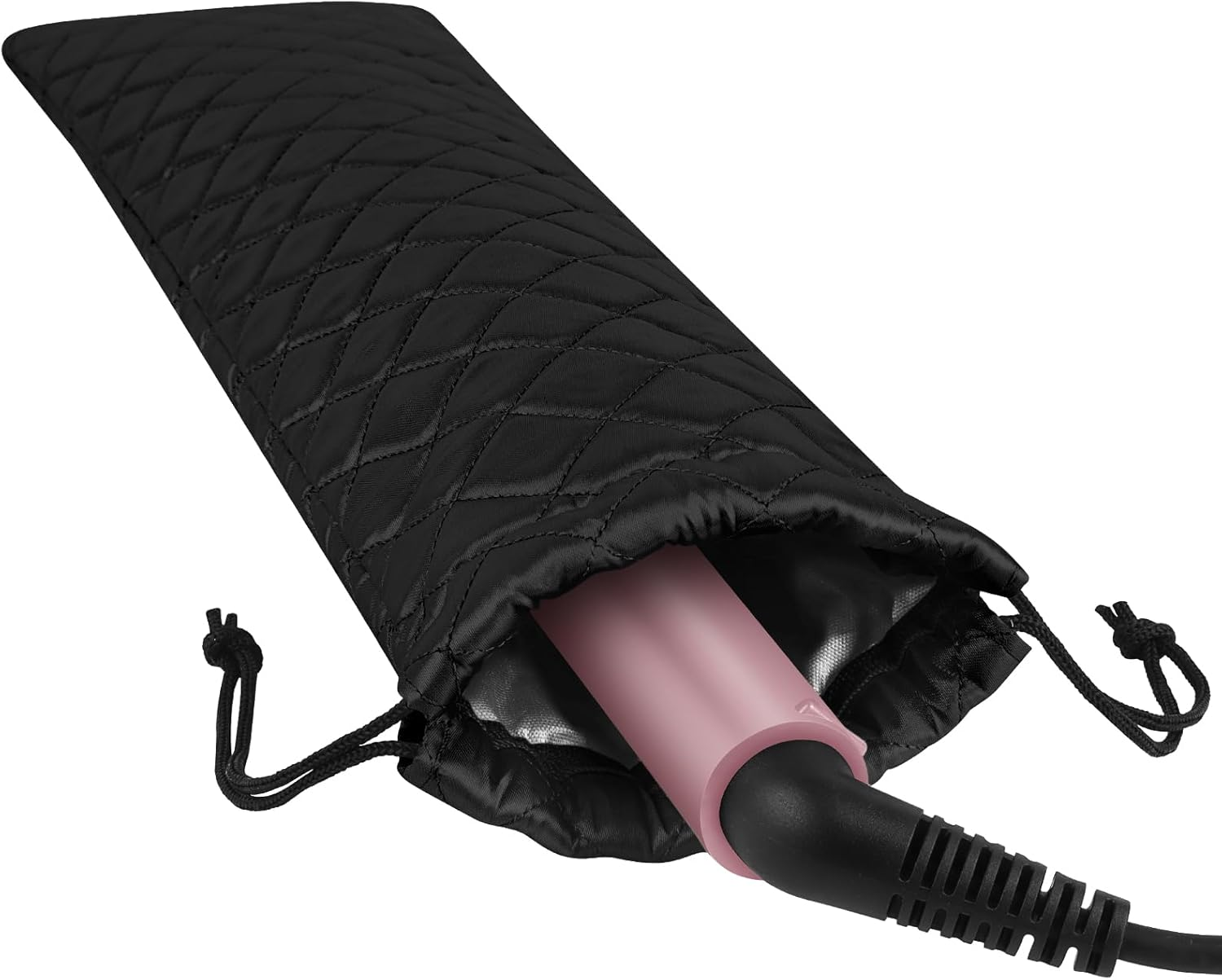 AMIJEAL Heat Resistant Hair Tools Storage Bag Portable Travel Drawstring Organizer Cover Pouch for Curling Iron, Flat Iron, Hair Straightener and Other Styling Tools(16" X 4.3")