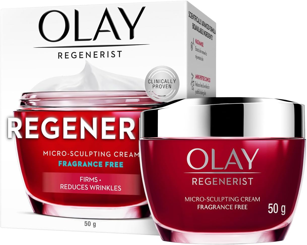 Olay Regenerist Micro Sculpting Face Cream Moisturiser Fragrance Free, 48G image number 1