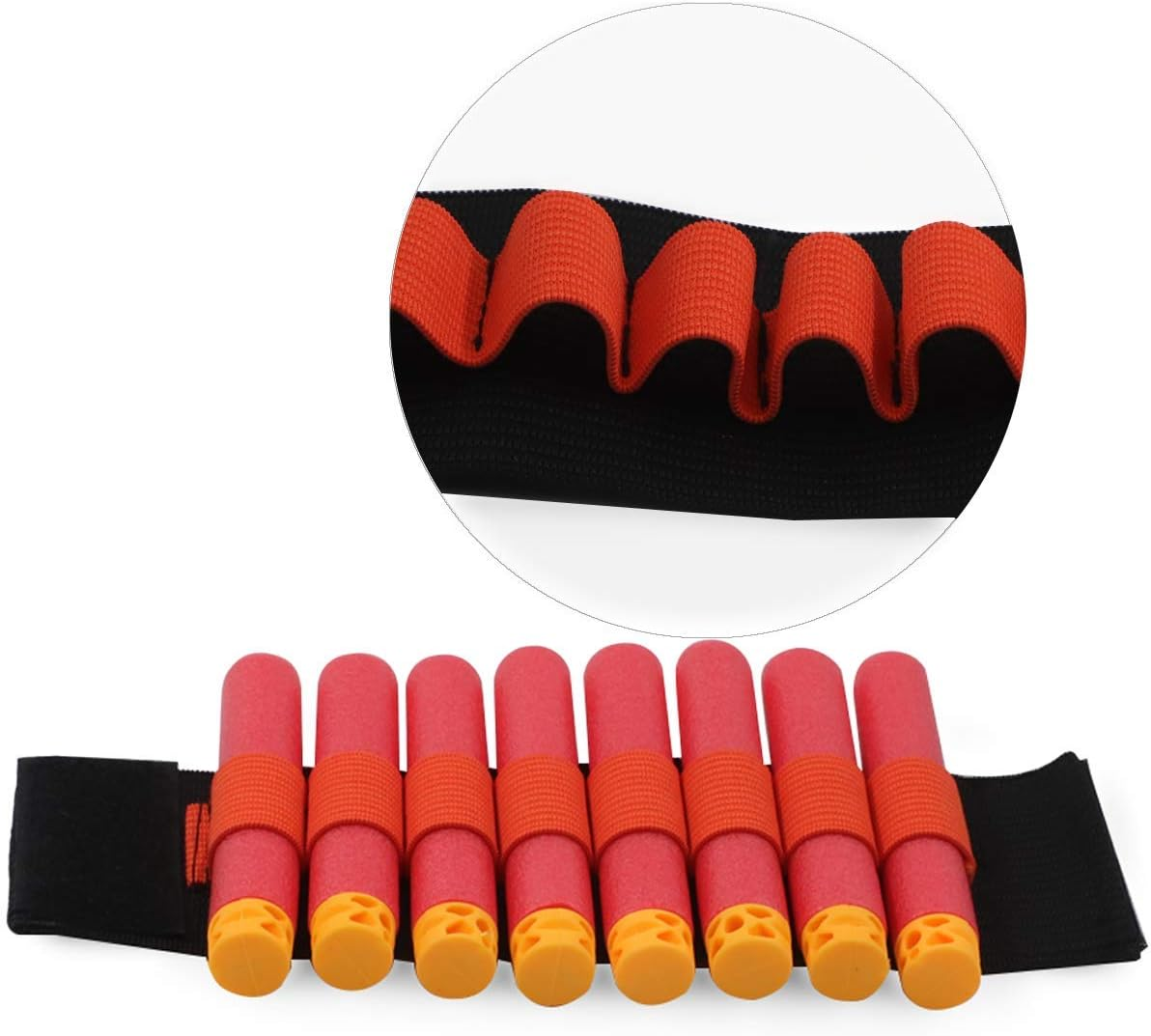 Compatible with Nerf Guns Darts - 20 PCS Party Supplies Toy Gun Accessories Wrist Ammo Holders EVA Soft Bullets Gun Wrist Belt Band Strap Compatible with Nerf N-Strike Elite Series Blasters (No Darts) image number 2