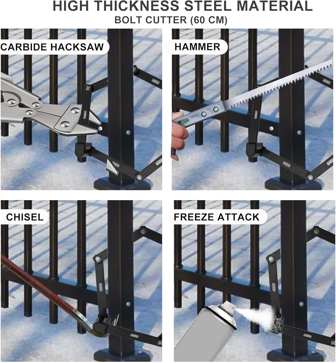 Folding Bike Lock, Bike Locks Heavy Duty anti Theft with 2 Keys and Mount Compact Lightweight High Security Foldable Bicycle Lock for Ebike, Motorcycle and Electric Scooter image number 6