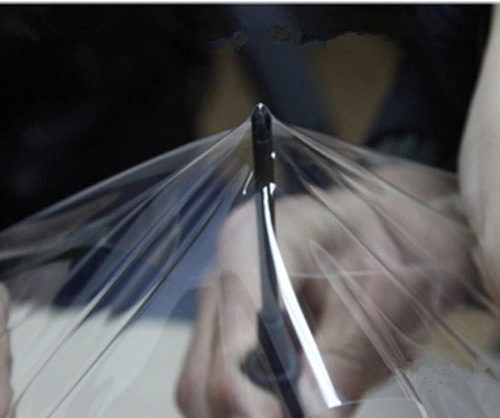 Clear Protective Vinyl Wrap Guard Film, Clear Gloss Paint Protection Bulk Film, Transparent Self Adhesive Film Wrap Roll without Bubble for Moto, Car DIY Interior (30Cm X 300Cm) image number 1