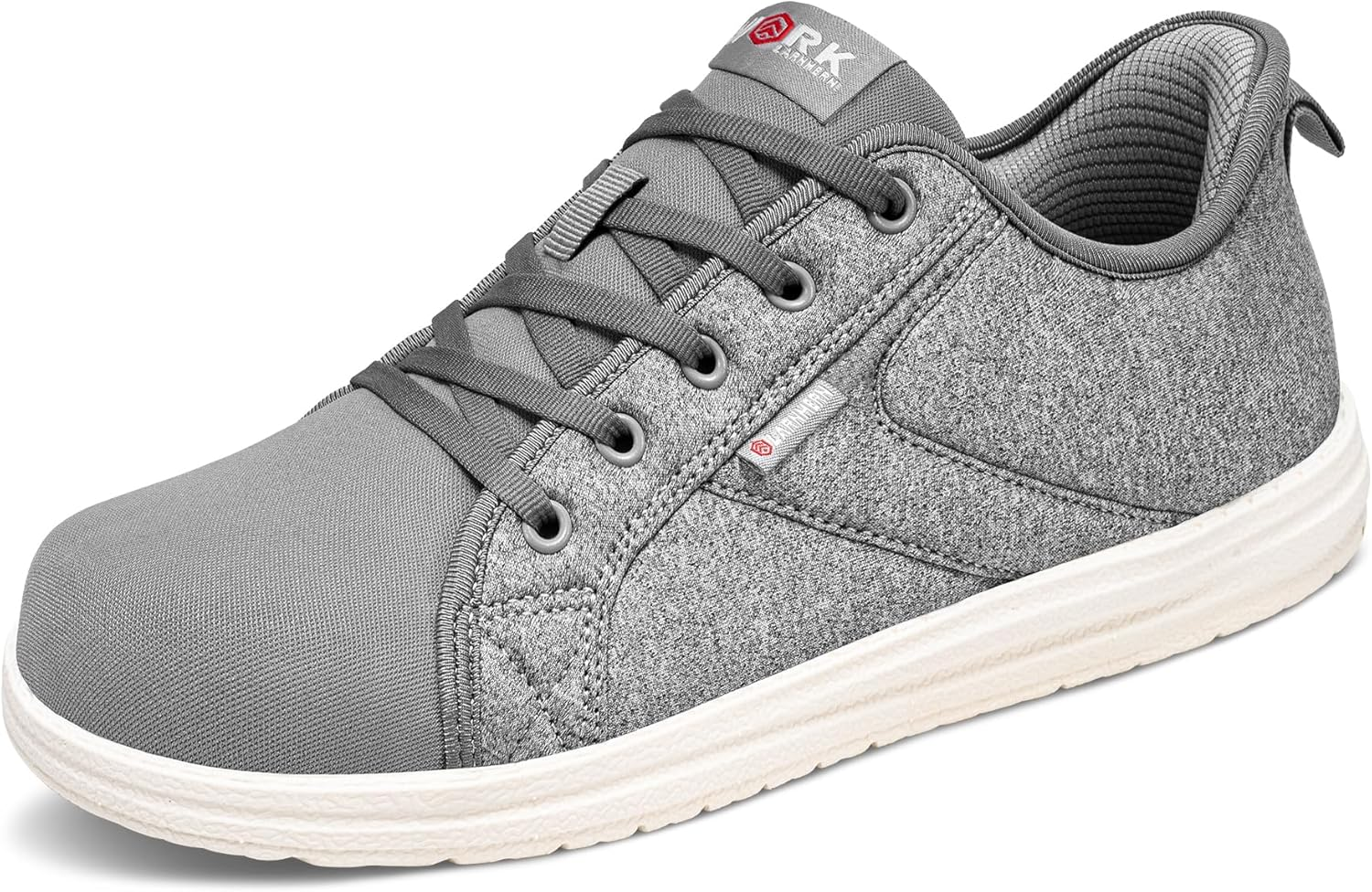 LARNMERN Steel Toe Shoes Men Hands Free Work Shoes Slip on Safety Toe Sneakers Lightweight Comfortable Walking