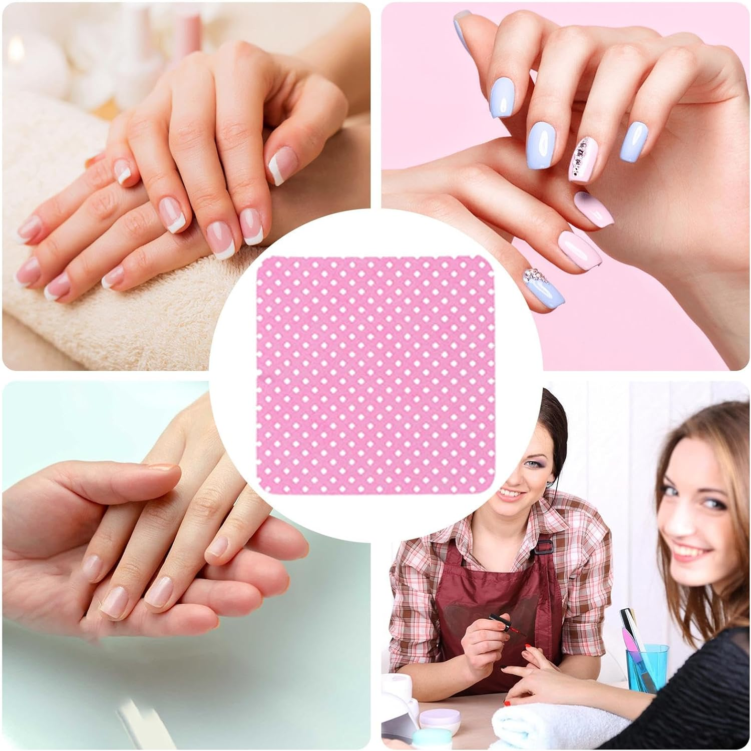 Lint Nail Wipes - Lint Nail Polish Remover Wipes - Nail Salon Supplies, Super Absorbent Gel Nail Polish Remover Pads, Eyelash Extensions Wipes for Women
