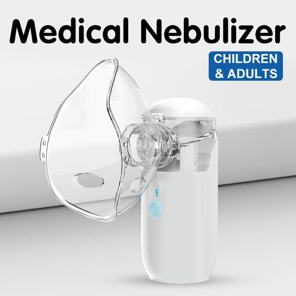 Portable Nebulizer, Handheld Microgrid Atomizer, Children'S Atomizer, Portable Household Ultrasonic Atomizer Medical Grade, Nebulizer for Travel and Household Use for Breathing Problems image number 5