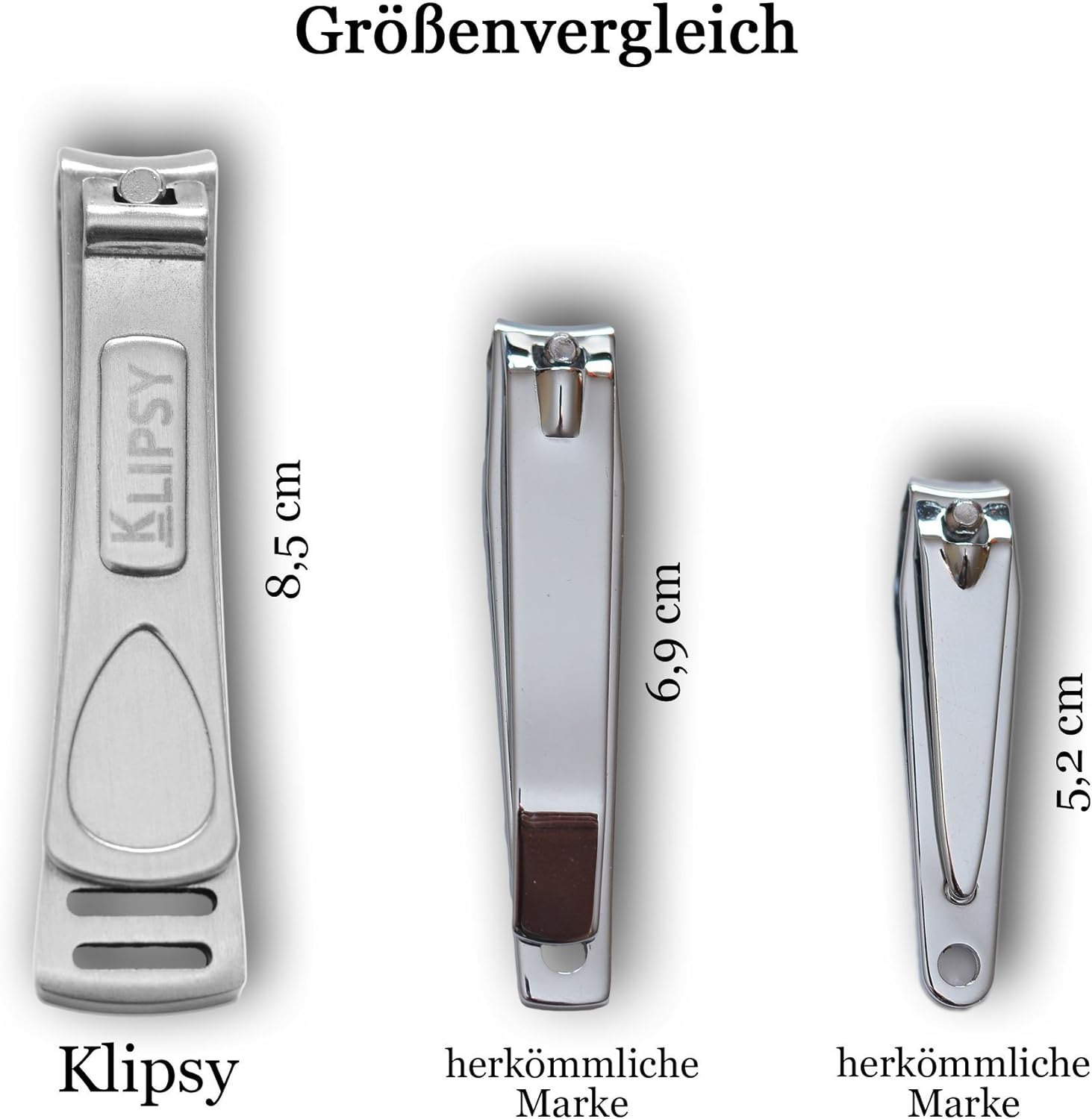 K-Pro KLIPSY Nail Clipper Large &ndash; for Men and Thick Nails &ndash; Stainless Steel image number 3