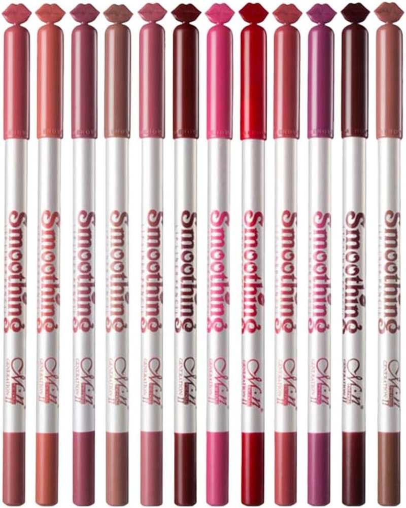 12 Pieces Lip Liner Pencil Waterproof Smooth Matte and Longlasting Lipliner Pen image number 3