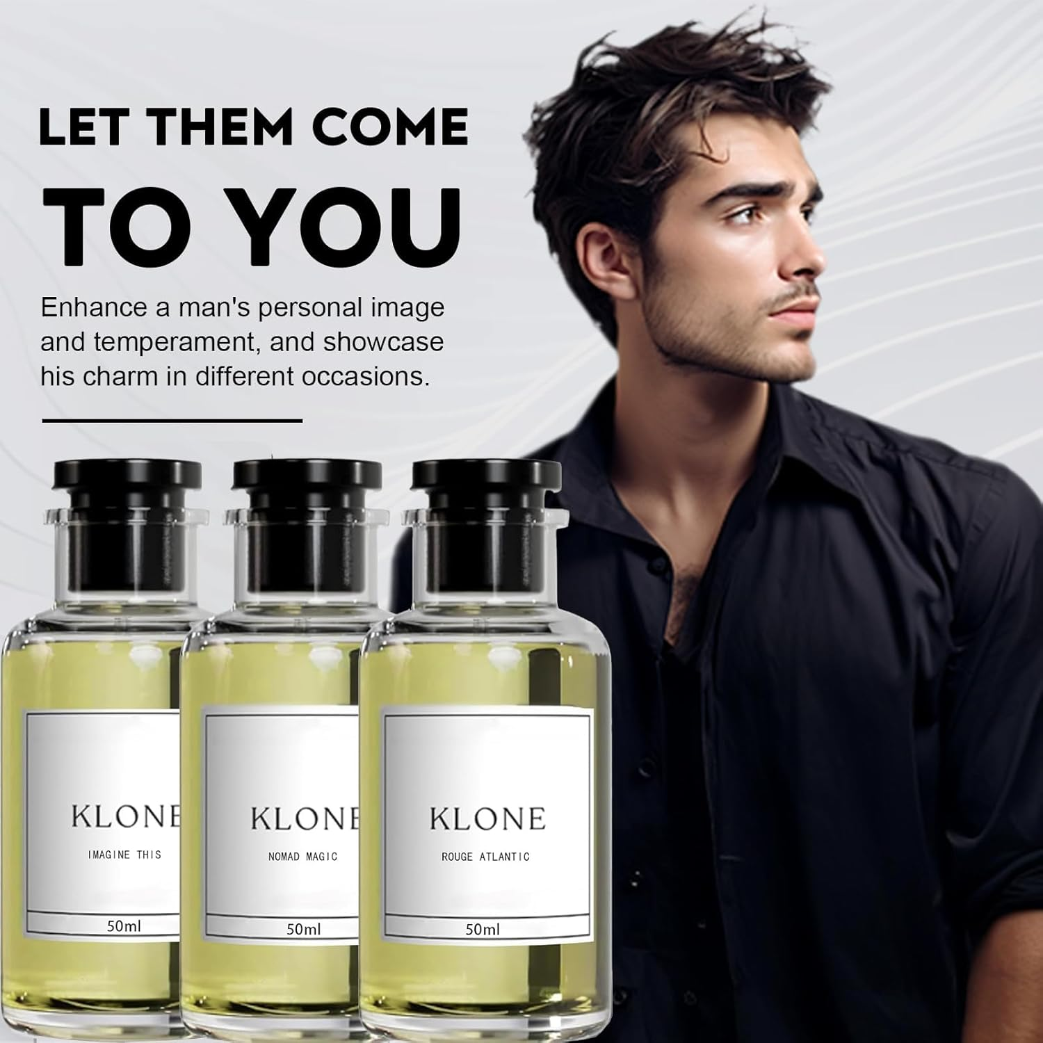 Klone Perfume for Men,Klone Scents Perfume for Men,Long-Lasting Fragrance Enhances Charm and Confidence,Fragrance of Romance and Temptation (Nomag Magic) image number 5