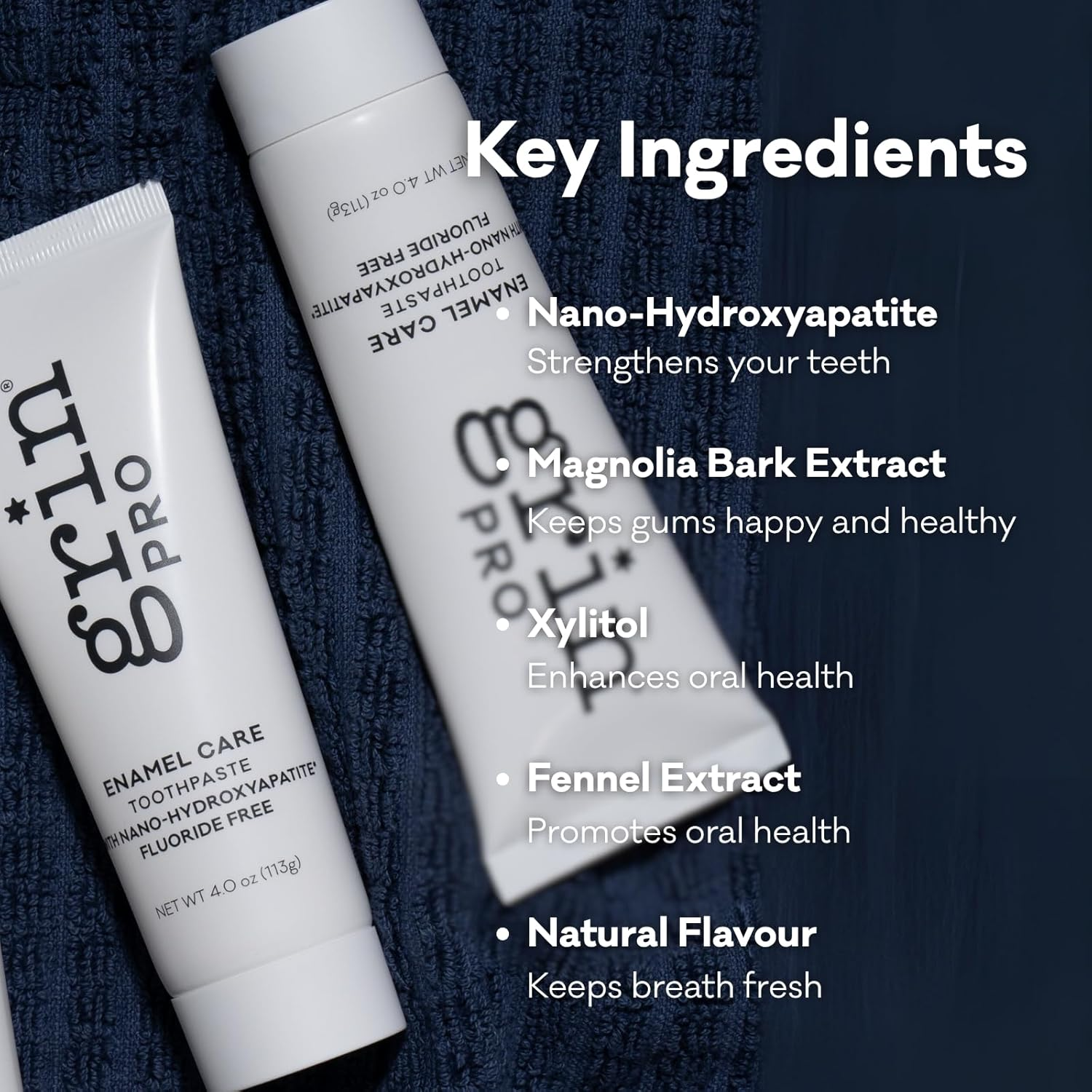 Grin Pro Enamel Care Nano-Hydroxyapatite Toothpaste, Fluoride Free, Designed for Sensitive Teeth, Helps Remineralize, 4 Oz, Natural Ingredients, New Zealand Manufactured (Pack of 2) image number 3