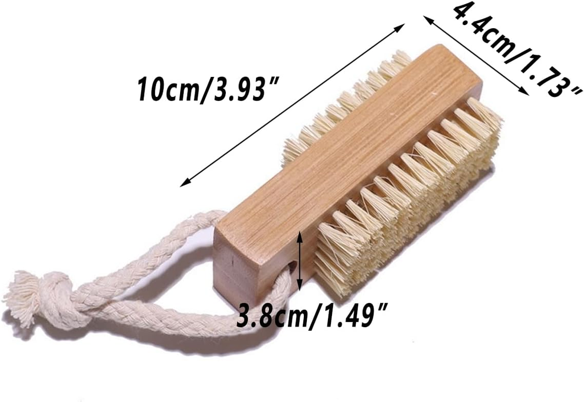 AIMALL 2Pcs Bamboo Sisal Nail Brush Beech Wood Bristle Cleaning Brush, Eco-Friendly Nail Tools for Hand and Nail Care, Natural Bamboo Nail Brushes image number 1
