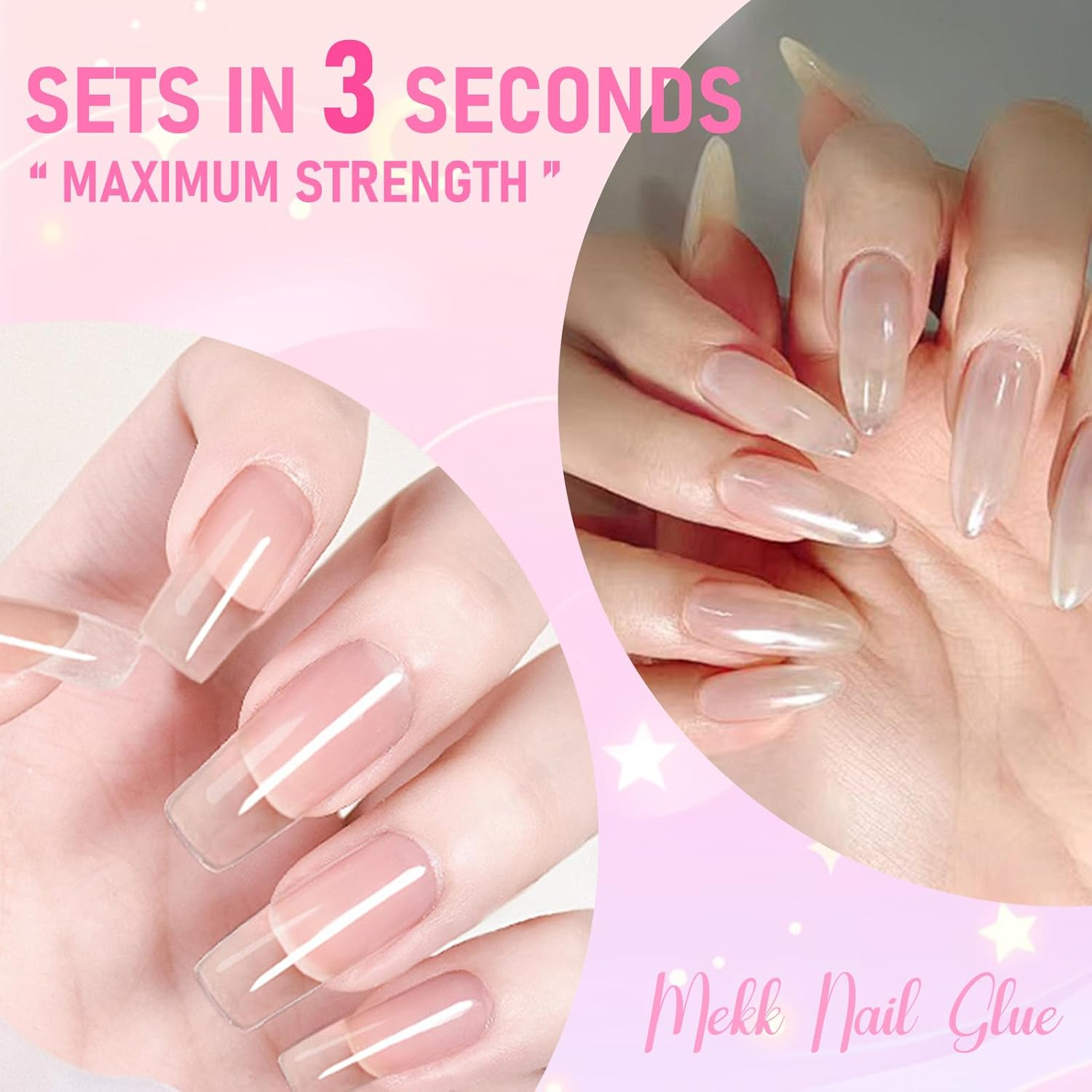 MEKK Nail Glue,Super Strong & Long-Lasting Nail Glue for Acrylic Nails,Press Ons & Nails Tips,Professional Adhesive for Nail Art Supplies,0.07Oz/Pcs (12PCS) image number 6