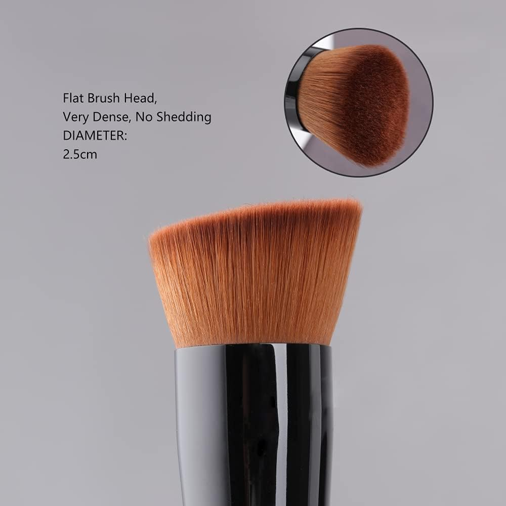 Foundation Brush, Flat Top Kabuki Foundation Brush for Liquid Makeup, Cream, Powder, Travel Size Face Foundation Blending Makeup Brushes (131) image number 2