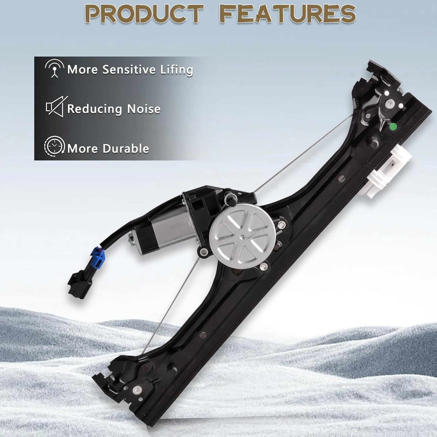 Predep Front Left Driver Side Power Window Regulator with Motor Assembly Compatible for Fiat 500 1.4L 2012-2019, Replacement 751-648 68070267AC 68070267AD 68070267AE