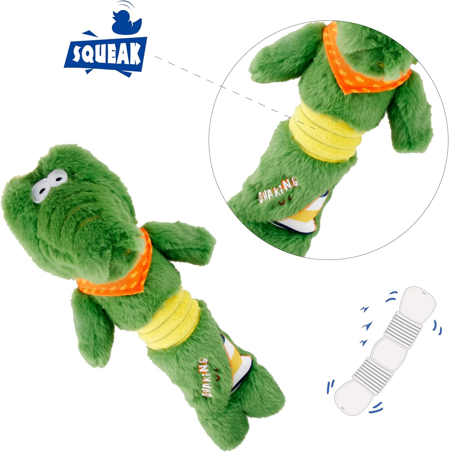 Gigwi Dog Toy, Plush Dog Shaking Fan Gator - Lion image number 6