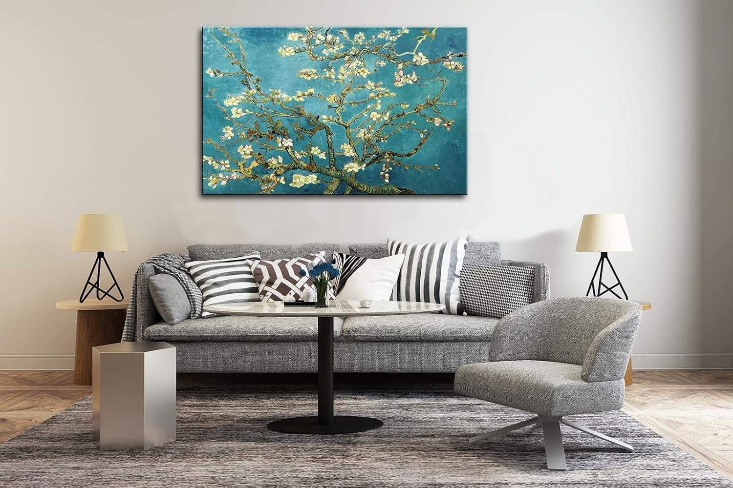 Weiyiart Almond Blossom Tree - Vincent Van Gogh Art Reproduction. Giclee Canvas Prints Wall Art for Home Decoroffice Decorations 24X36