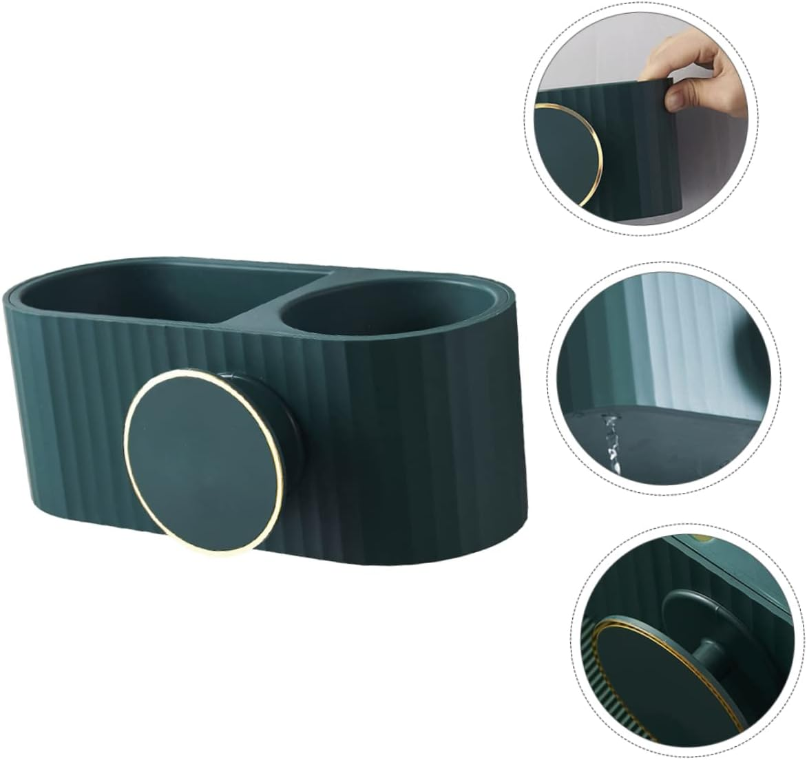 Punch-Free Hair Dryer Storage Rack Creative Wall-Mounted ABS Holder for Bathroom Organizing and Home Decoration image number 3